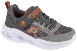 Buty sportowe Sneakersy chłopięce, Meteor-Lights - Krendox. Szare trampki i tenisówki chłopięce Skechers, bez wzorów, z materiału, sportowe, bez zapięcia. Za 179.99 zł.