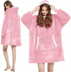 Colour Pleasure CIEPŁA BLUZA KOCOBLUZA XXL KOC OVERSIZE 2w1 GRUBA DŁUGA FUTRZAK Z KAPTUREM. Bluzy damskie Colour Pleasure, xxl, bez wzorów, z kapturem. Za 49.00 zł.