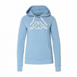 Kappa Bluza Damska Belle Slim. Niebieskie bluzy damskie Kappa, xs, bez wzorów, z bawełny, z kapturem. Za 239.50 zł.