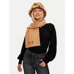 Szal Guess. Brązowe szaliki i chusty damskie Guess, z aplikacjami. Za 269.99 zł.