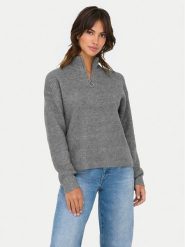 ONLY Sweter Tokyo 15317865 Szary Standard Fit. Szare swetry damskie Only, xl, bez wzorów, z syntetyku, bez kołnierzyka, bez ramiączek, bez kaptura. Za 149.99 zł.