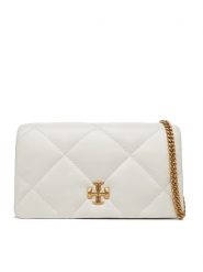 Tory Burch Torebka Kira iamond Quilt Chain Wallet 158624 Biały. Białe torebki do ręki damskie Tory Burch, bez wzorów, ze skóry, wizytowe, bez dodatków. Za 1,349.00 zł.