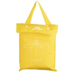 Trespass It May Rain – Żółty płaszcz przeciwdeszczowy unisex. Żółte płaszcze damskie Trespass, na lato, bez wzorów, sportowe, długie, bez kaptura. Za 198.99 zł.