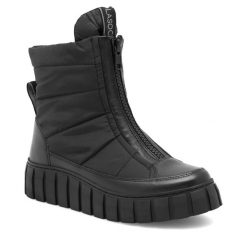 Botki Lasocki. Czarne botki damskie Lasocki, bez obcasa, na płaskiej podeszwie, bez zapięcia. Za 269.99 zł.