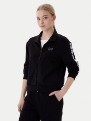 EA7 Emporio Armani Bluza 7W001152 AF12501 UC001 Czarny Regular Fit. Czarne bluzy damskie EA7 Emporio Armani, xl, bez wzorów, z syntetyku, bez kaptura. Za 549.99 zł.