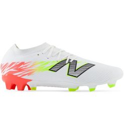Korki męskie New Balance FURON TEAM FG V8 SF3FIB8 – białe. Białe buty sportowe męskie New Balance, z materiału, bez zapięcia, do piłki nożnej. Za 269.99 zł.