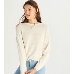 Krótki sweter - Kremowy. Swetry damskie Sinsay. Za 39.99 zł.