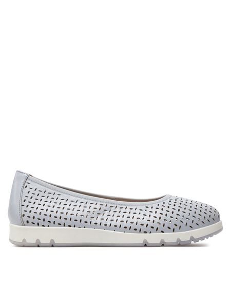 Caprice Baleriny 9-22551-42 Niebieski. Niebieskie baleriny damskie Caprice, bez wzorów, ze skóry, bez obcasa. Za 185.99 zł.