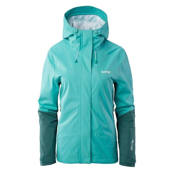 Lekka Kurtka Damska Verde. Niebieskie kurtki damskie Hi-tec, l, bez wzorów, z materiału, z kapturem. Za 465.99 zł.