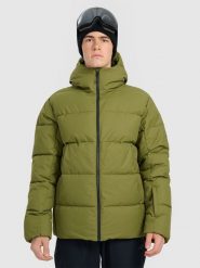 4F Kurtka narciarska membrana 5000 męska - khaki M. Brązowe kurtki snowboardowe męskie 4f, m, bez wzorów, bez kaptura, narciarskie. Za 499.99 zł.
