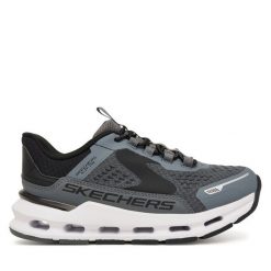 Sneakersy Skechers. Szare trampki i tenisówki chłopięce Skechers, bez wzorów, bez zapięcia. Za 269.99 zł.