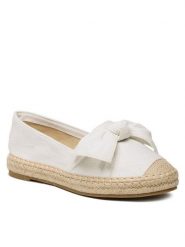 DeeZee Espadryle WS714-102 Biały. Białe espadryle damskie DeeZee, bez wzorów, z materiału, bez obcasa, bez zapięcia. Za 59.99 zł.