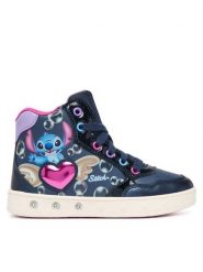 Geox Sneakersy J Skylin Girl J668WE 054AJ C4268 S Granatowy. Niebieskie buty sportowe dziewczęce Geox, bez wzorów, ze skóry, bez zapięcia. Za 339.99 zł.