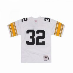 Koszulka NFL Pittsburgh Steelers Franco Harris. Białe koszulki sportowe męskie Mitchell & Ness, bez wzorów, bez kołnierzyka, bez ramiączek, do piłki nożnej. Za 676.50 zł.