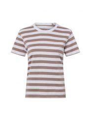 Marie Lund Koszulka Kobiety Bawełna szary|brązowy, XXXL. Brązowe t-shirty damskie Marie Lund, uniwersalny, bez wzorów, z bawełny, bez kołnierzyka. Za 129.95 zł.