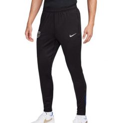 Spodnie piłkarskie Nike Dri-FIT Slim Fit Męskie Czarno-Czerwone. Białe spodnie sportowe męskie Nike, m, bez wzorów, z elastanu, na fitness i siłownię, dri-fit (nike). Za 347.05 zł.