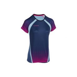 KOSZULKA DAMSKA V500 NAVY. Niebieskie t-shirty damskie KIPSTA, z tkaniny. Za 49.99 zł.