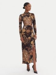 Rinascimento Sukienka koktajlowa CFC0020154002 Czarny Slim Fit. Czarne sukienki damskie Rinascimento, l, bez wzorów, z syntetyku, wizytowe, bez kołnierzyka, bez ramiączek. Za 579.99 zł.