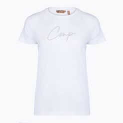 Koszulka damska CMP 36F8206. Białe t-shirty damskie CMP, uniwersalny, bez wzorów, z bawełny, klasyczne, bez kołnierzyka. Za 79.99 zł.