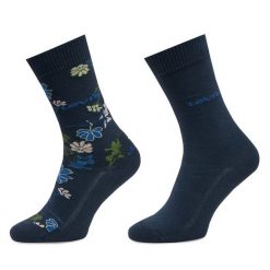 Skarpety długie Levi's®. Niebieskie skarpety damskie bez wzorów. Za 39.99 zł.
