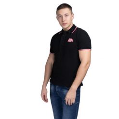 Polo Lonsdale Kellaton. Czarne koszulki polo męskie Lonsdale, m, bez wzorów, eleganckie, bez ramiączek. Za 182.00 zł.