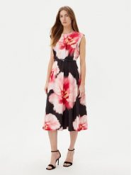 DKNY Sukienka koktajlowa DD5H2J04 Czarny Regular Fit. Czarne sukienki damskie DKNY, bez wzorów, z syntetyku, wizytowe, bez kołnierzyka, bez ramiączek. Za 489.99 zł.
