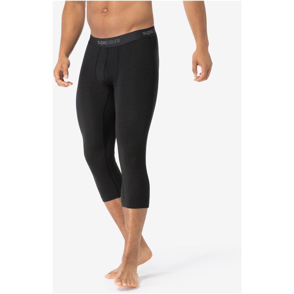 Spodnie termoaktywne 3/4 męskie SUPER.NATURAL Tundra 175 Short Tight 3/4. Czarne spodnie materiałowe męskie super.natural, m, bez wzorów. Za 329.99 zł.