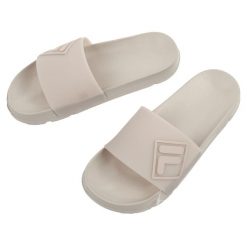 Klapki sportowe damskie Fila Morro. Brązowe klapki damskie Fila, bez wzorów, z gumy, sportowe, bez obcasa. Za 99.00 zł.