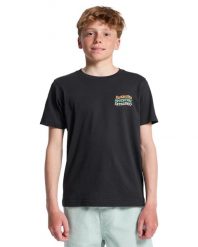 Koszulka z krótkim rękawem dla Chłopcy COSMIC CHARACTER Czarny. Czarne t-shirty dla chłopców Quiksilver, bez wzorów, z bawełny, bez ramiączek. Za 47.50 zł.