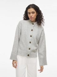 Vila Kardigan damski - VIBibbi Kobiety Sztuczne włókno szary marmurkowy, L. Szare kardigany damskie Vila, l, bez wzorów, z włókna. Za 229.95 zł.