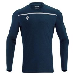 Koszulka treningowa Macron deneb. Niebieskie koszulki sportowe męskie Macron, bez wzorów, bez kołnierzyka, bez ramiączek, na fitness i siłownię. Za 191.00 zł.