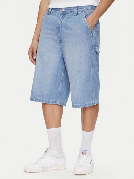 Lee Szorty jeansowe Carpenter 112364163 Niebieski Loose Fit. Niebieskie szorty męskie Lee, m, bez wzorów, z bawełny. Za 299.99 zł.