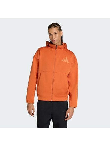 Adidas Bluza Z.N.E. KE4679 Pomarańczowy Regular Fit. Brązowe bluzy męskie Adidas, m, bez wzorów, z bawełny, bez kaptura. Za 315.99 zł.