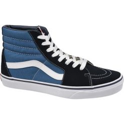 Buty Vans Sk8-Hi VD5INVY niebieskie. Niebieskie trampki i tenisówki damskie bez wzorów, z gumy, klasyczne, bez zapięcia. Za 365.58 zł.