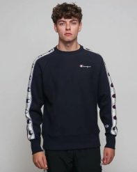 Męska bluza Champion Premium Reverse Crewneck 213734-BS501. Niebieskie bluzy męskie Champion, m, bez wzorów, z bawełny, bez kaptura. Za 352.19 zł.