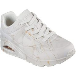 Adidasy Skechers Uno - Marbel Marvel, Kobiety. Białe obuwie sportowe damskie Skechers, bez wzorów, z materiału. Za 399.00 zł.