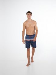 Szorty kąpielowe męskie Protest PRTELJAS. Niebieskie krótkie spodenki sportowe męskie Protest, m, bez wzorów, z materiału, do pływania. Za 139.90 zł.