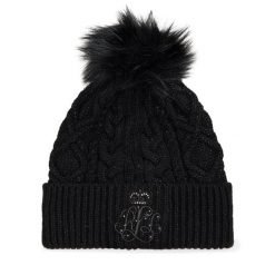 Czapka LAUREN RALPH LAUREN. Czarne czapki i kapelusze damskie Lauren Ralph Lauren, na zimę, bez wzorów. Za 379.99 zł.