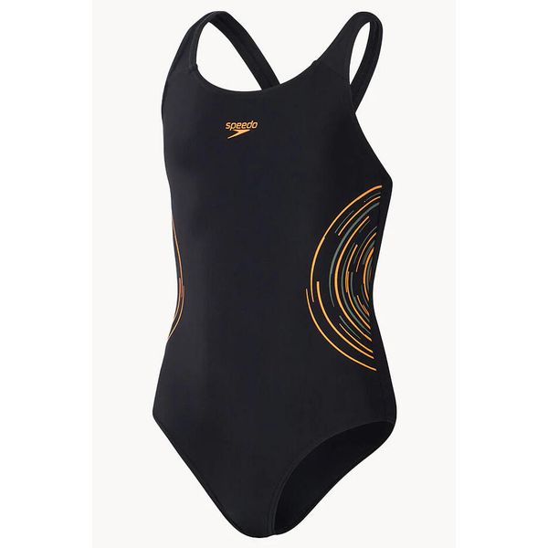 Dziewczęcy jednoczęściowy kostium kąpielowy Speedo Eco Placement Muscleback. Brązowe stroje kąpielowe dla dziewczynek Speedo, bez wzorów. Za 154.50 zł.
