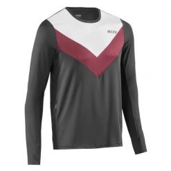 Męska koszulka sportowa Chevron z długim rękawem szybkoschnąca oddychająca CEP. Białe koszulki sportowe męskie CEP, m, bez wzorów, z materiału, bez kołnierzyka, bez ramiączek, na fitness i siłownię. Za 219.00 zł.