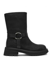 G-Star Raw Botki EO-RUZGAR-2521-82 Czarny. Czarne botki damskie G-Star Raw, z nubiku, retro, bez obcasa, na płaskiej podeszwie, bez zapięcia. Za 579.99 zł.