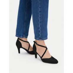 Czółenka JENNY. Czarne czółenka damskie Jenny, bez wzorów, bez obcasa, bez zapięcia. Za 129.99 zł.