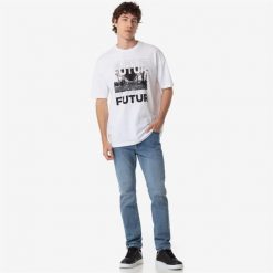 Koszulka Kappa Authentic Main Future Festival. Białe koszulki sportowe męskie Kappa, l, bez wzorów, z bawełny, bez kołnierzyka, bez ramiączek, na fitness i siłownię. Za 190.50 zł.