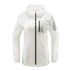Kurtka przeciwwiatrowa damska Haglöfs L.I.M Shield Hood. Białe kurtki damskie Haglöfs, l, bez wzorów, z softshellu, bez kaptura, trekkingowe. Za 309.99 zł.