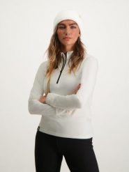 Bluza narciarska damska Poederbaas. Białe bluzy damskie POEDERBAAS, na zimę, l, bez wzorów, z materiału, bez kaptura. Za 164.70 zł.