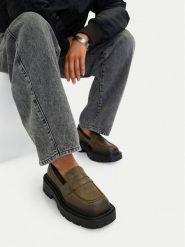 G-Star Raw Loafersy CEO-WI34-JOSIA-04 Zielony. Zielone mokasyny damskie G-Star, ze skóry, retro. Za 262.99 zł.