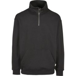 Bluza Urban Classics organic basic troyer. Czarne bluzy męskie Urban Classics, m, z aplikacjami, z bawełny, bez kaptura. Za 254.80 zł.