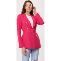 Fuksjowa Marynarka Polar. Żółte żakiety damskie Born2be, l, bez wzorów, z polaru. Za 129.99 zł.