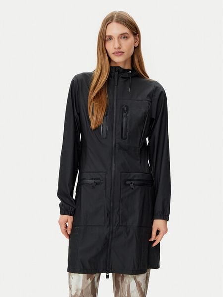 Rains Kurtka przeciwdeszczowa 12050 Czarny Regular Fit. Czarne kurtki damskie Rains, xl, bez wzorów, z syntetyku, bez kaptura. Za 329.99 zł.