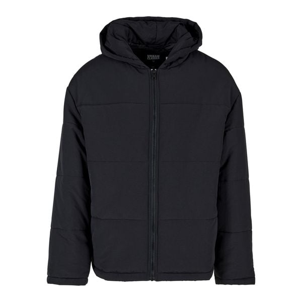 Wyściełana kurtka z kapturem Urban Classics. Czarne kurtki męskie Urban Classics, l, bez wzorów, z materiału, eleganckie, z kapturem. Za 353.95 zł.